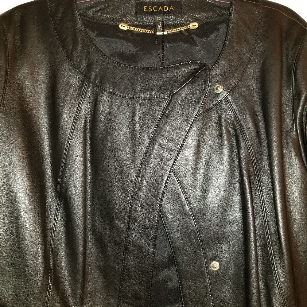 Original with tags escada leather jacket. Amazing.